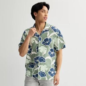 Men's Trinity Coast Camp Collar Button-Down Shirt NEW XL